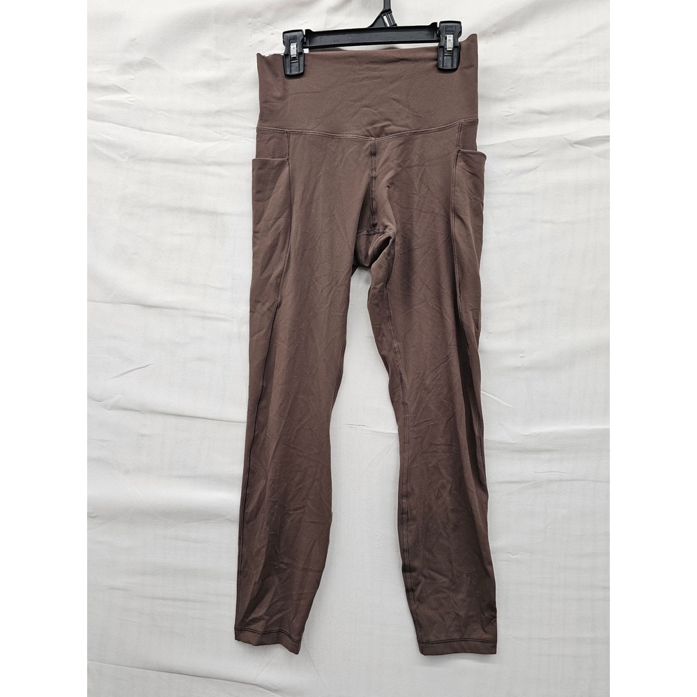 Member's Mark Womens High Rise Leggings Brown Nylon Blend Athletic Size Medium